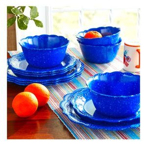 SOLDPioneer Woman, Juliette, 12 piece Cobalt Blue dinnerware set REDUCED PRICE ❤